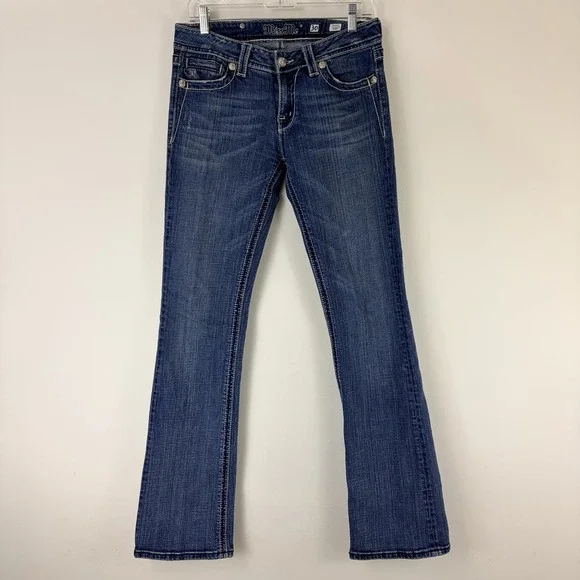 Miss Me Women's Blue Bootcut Jeans JP5021 Fleur De Lis 30 - Picture 2 of 8